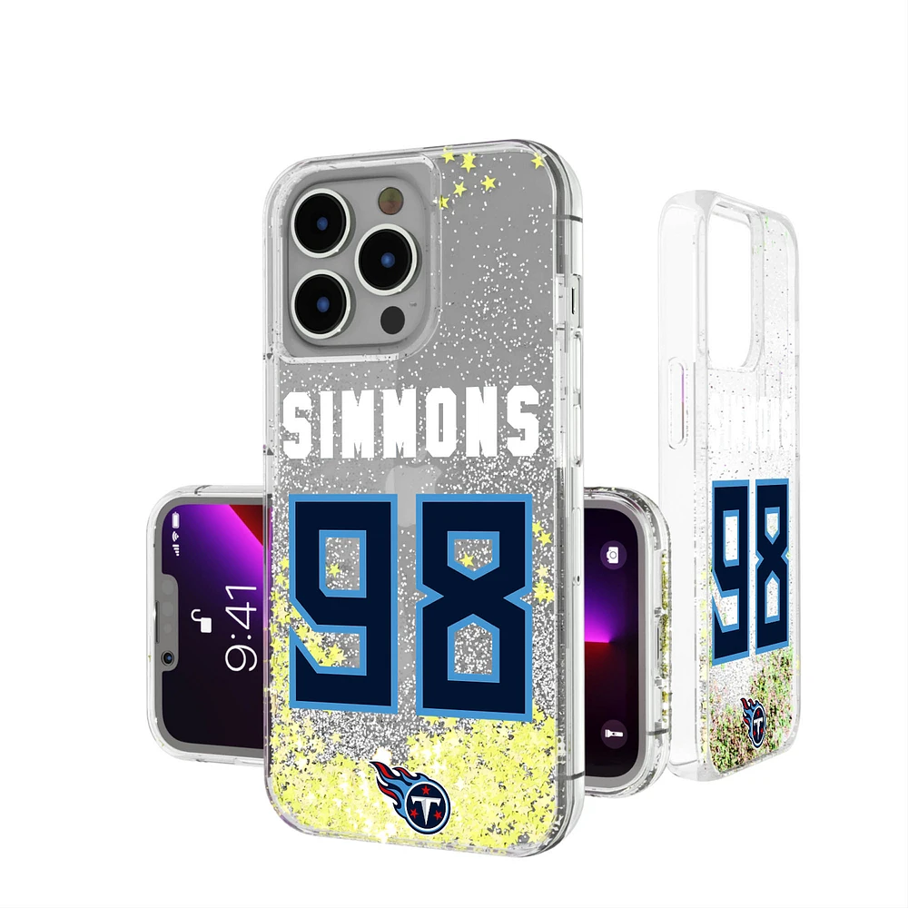 Keyscaper Jeffery Simmons Tennessee Titans iPhone Glitter Phone Case