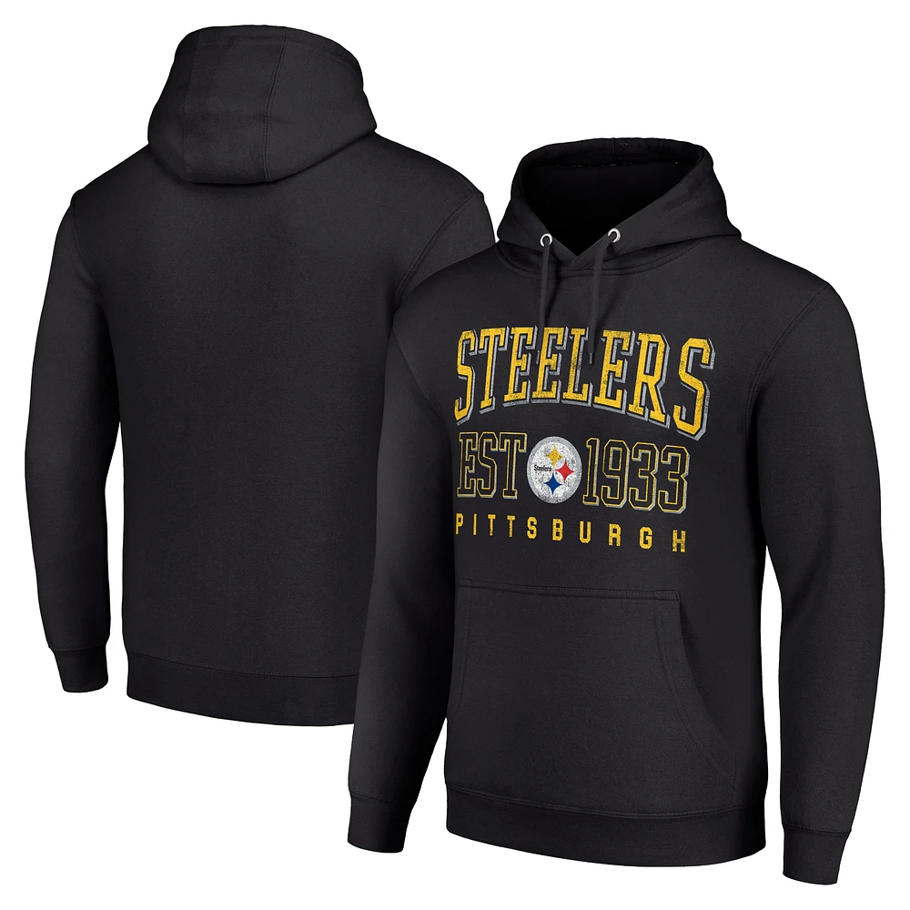 Unisex Starter Pittsburgh Steelers Throwback Logo Pullover Hoodie