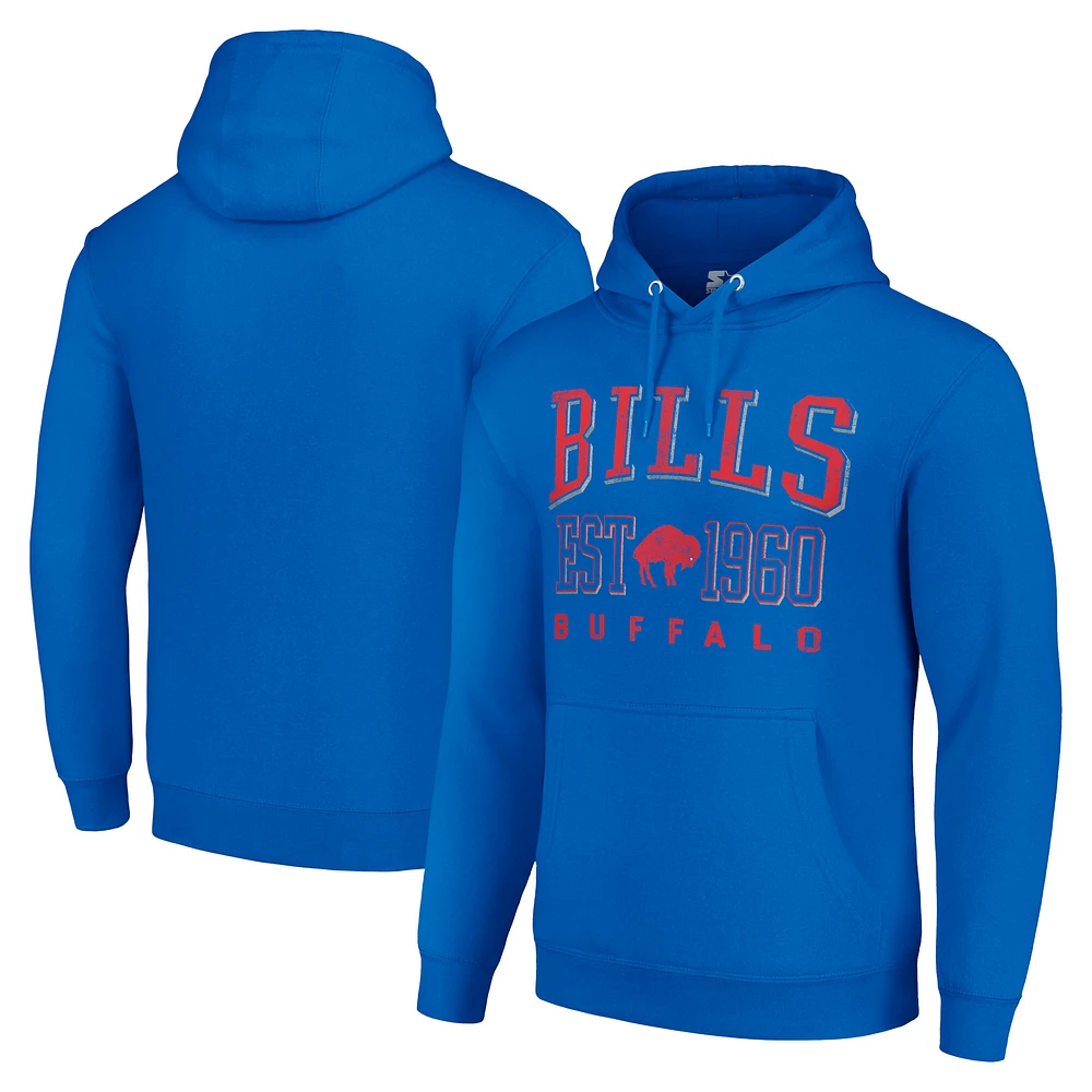 Unisex Starter Royal Buffalo Bills Throwback Logo Pullover Hoodie
