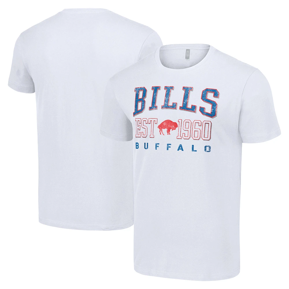 Men's Starter White Buffalo Bills Throwback Logo T-Shirt