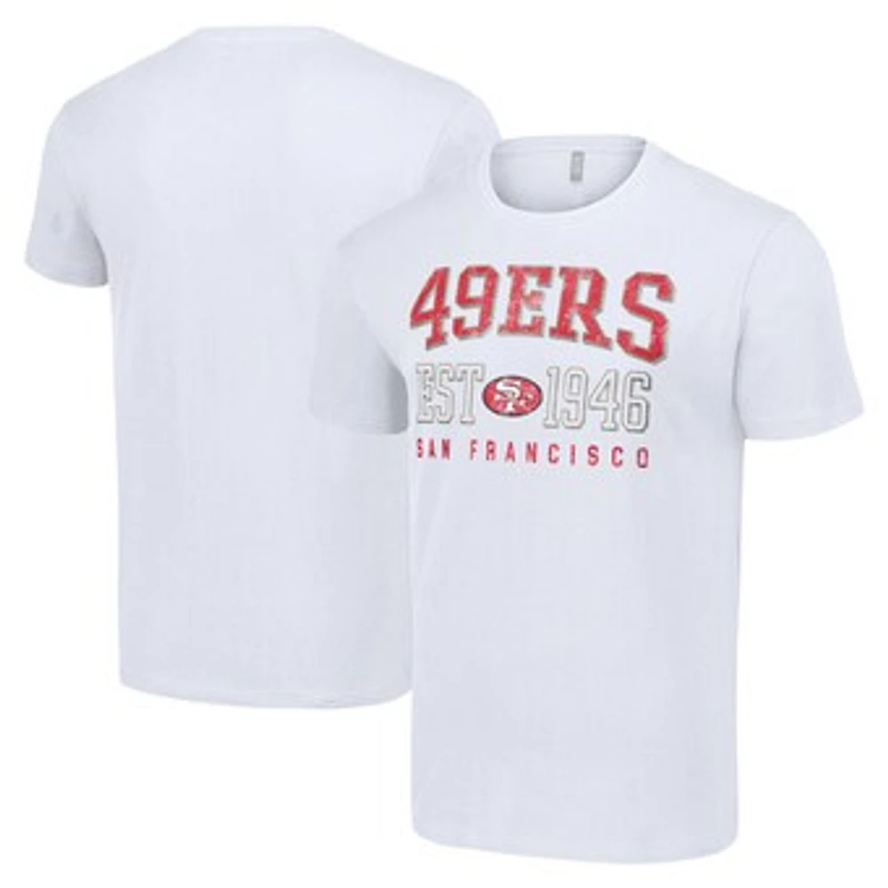 Men's Starter White San Francisco 49ers Throwback Logo T-Shirt