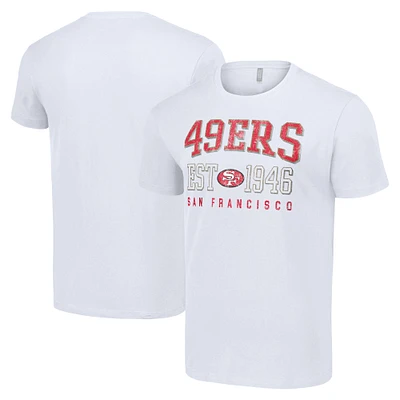 Men's Starter White San Francisco 49ers Throwback Logo T-Shirt