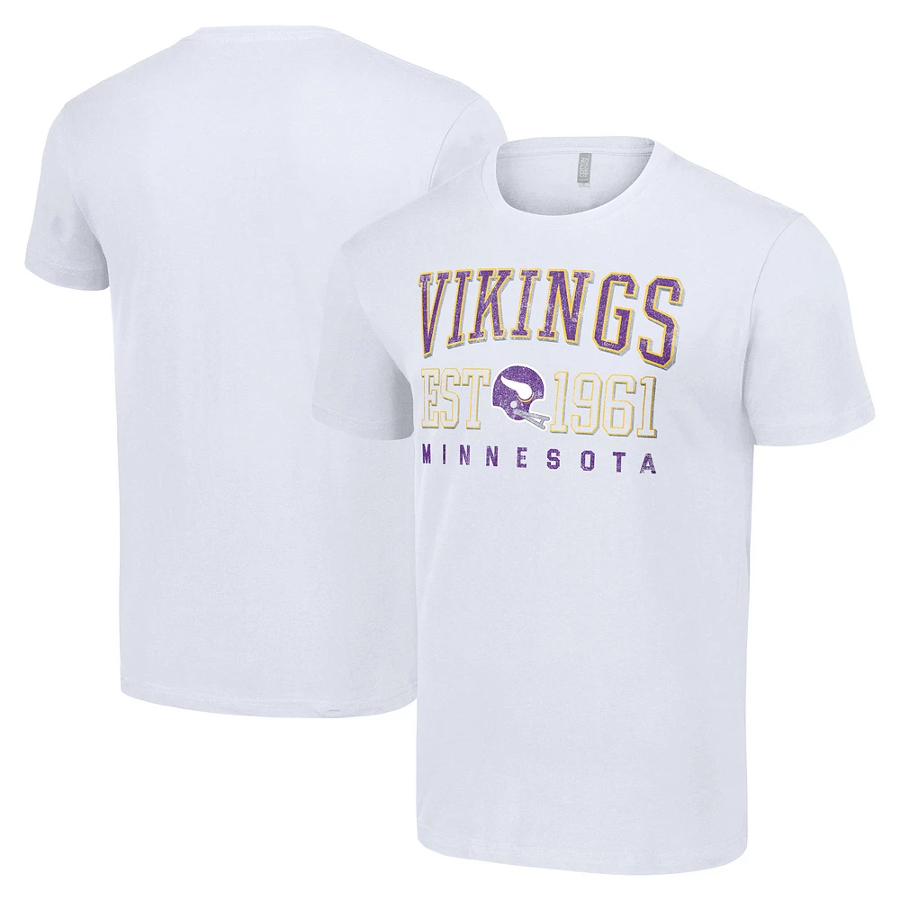 Men's Starter White Minnesota Vikings Throwback Logo T-Shirt