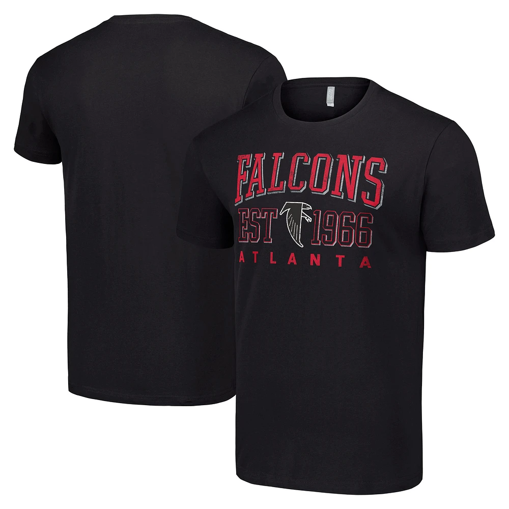 Men's Starter Black Atlanta Falcons Throwback Logo T-Shirt