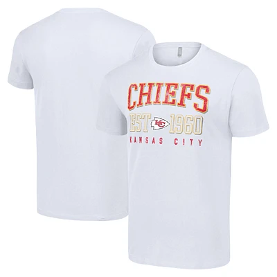 Men's Starter White Kansas City Chiefs Throwback Logo T-Shirt