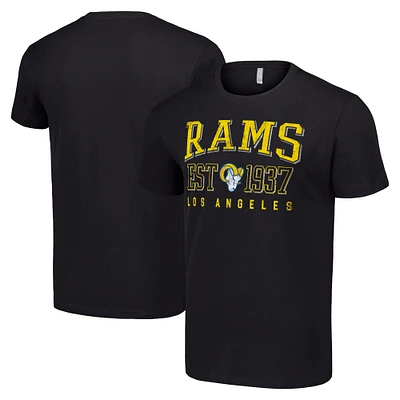 Men's Starter Black Los Angeles Rams Throwback Logo T-Shirt