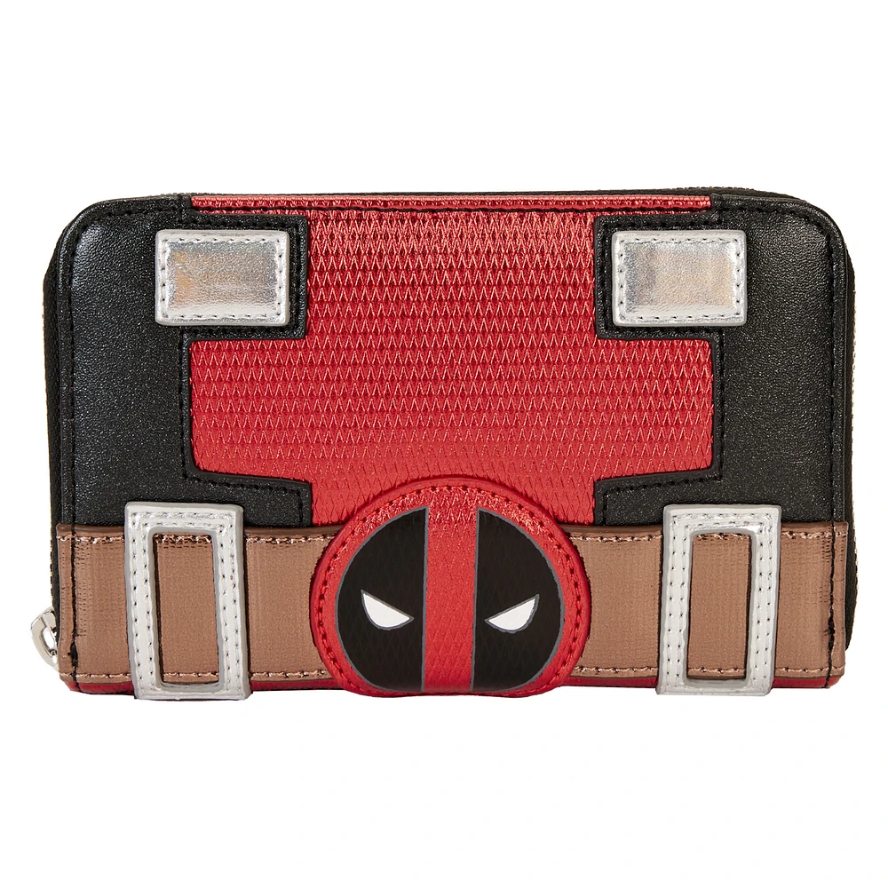Loungefly Deadpool Metallic Cosplay Zip-Around Wallet
