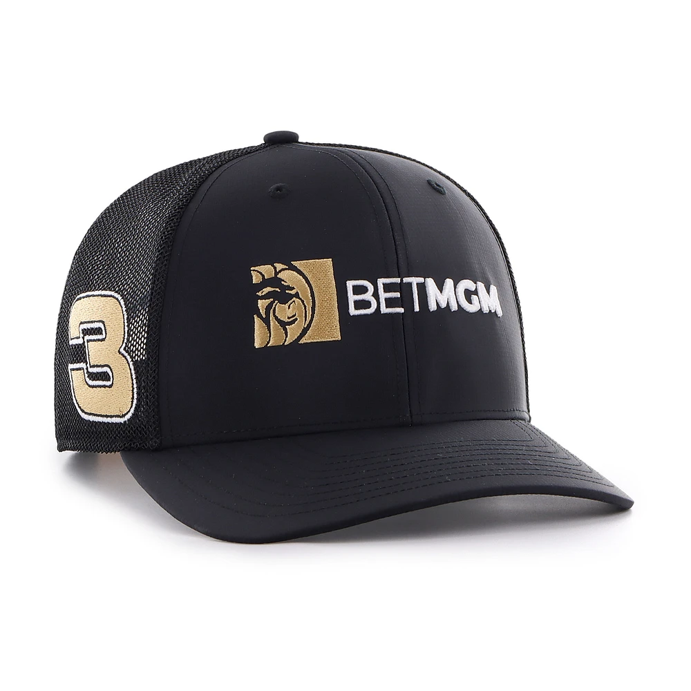 Men's '47 Black Austin Dillon Bet MGM Sure Shot Brrr Trucker Adjustable Hat