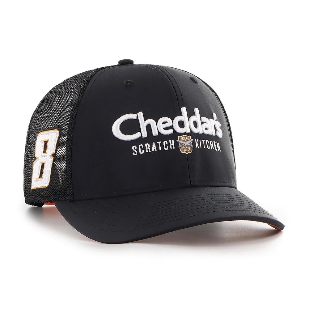 Men's '47 Black Kyle Busch Cheddar's Sure Shot Brrr Trucker Adjustable Hat