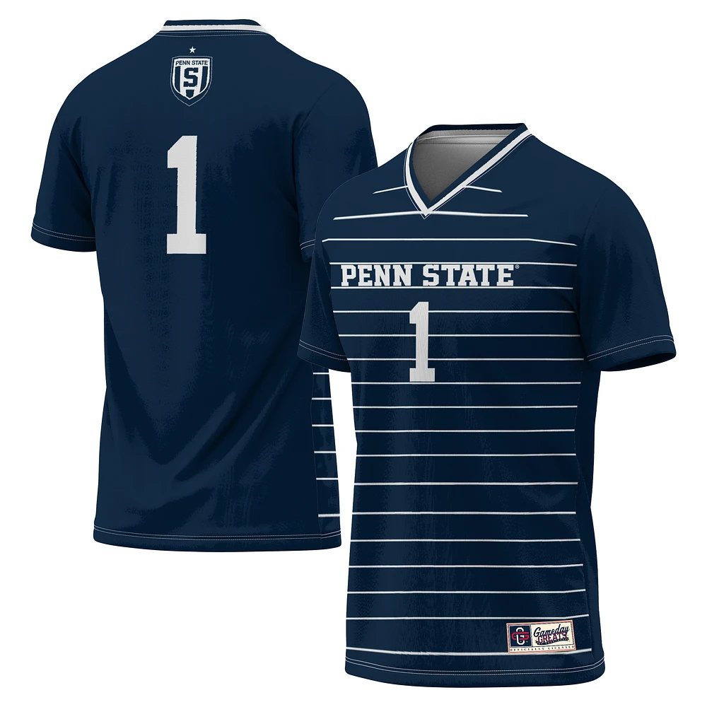 Youth GameDay Greats #1 Navy Penn State Nittany Lions Women's Soccer Lightweight Fashion Jersey