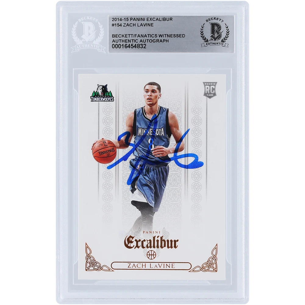 Zach LaVine Minnesota Timberwolves Autographed 2014-15 Panini Excalibur #154 Beckett Fanatics Witnessed Authenticated Rookie Card
