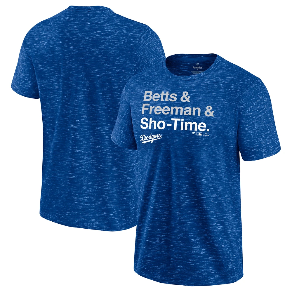Men's Fanatics Royal Los Angeles Dodgers Exclusive Betts & Freeman & Sho-Time T-Shirt