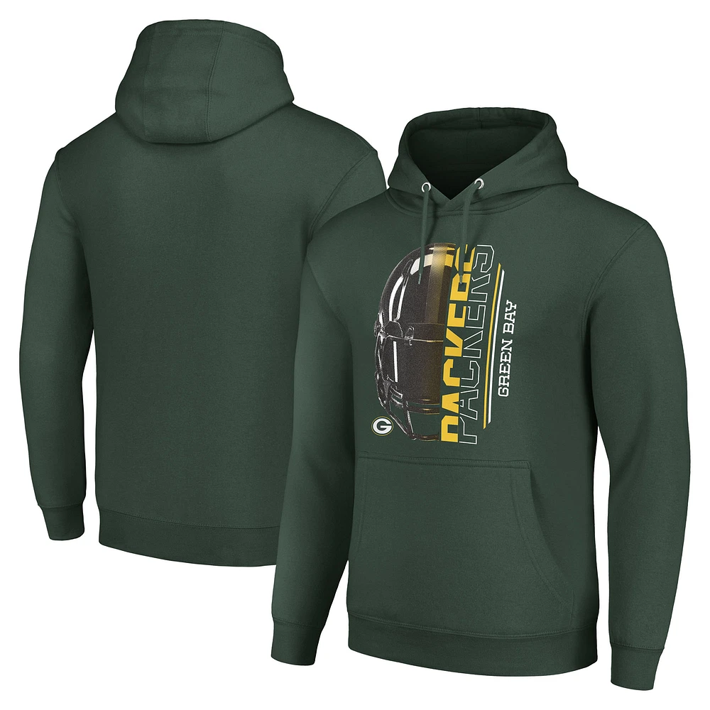 Unisex Starter Green Bay Packers Half Helmet Logo Pullover Hoodie