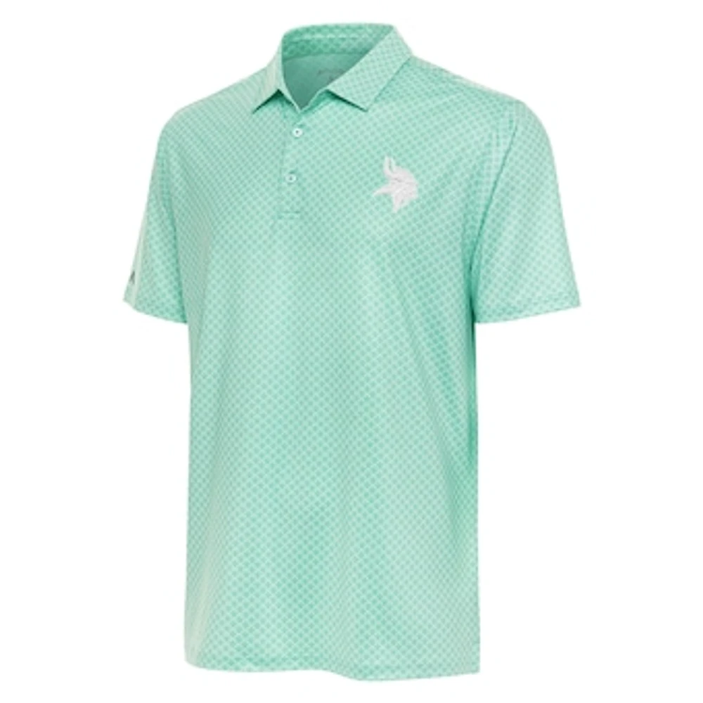 Men's Antigua Teal Minnesota Vikings Dawdle Polo