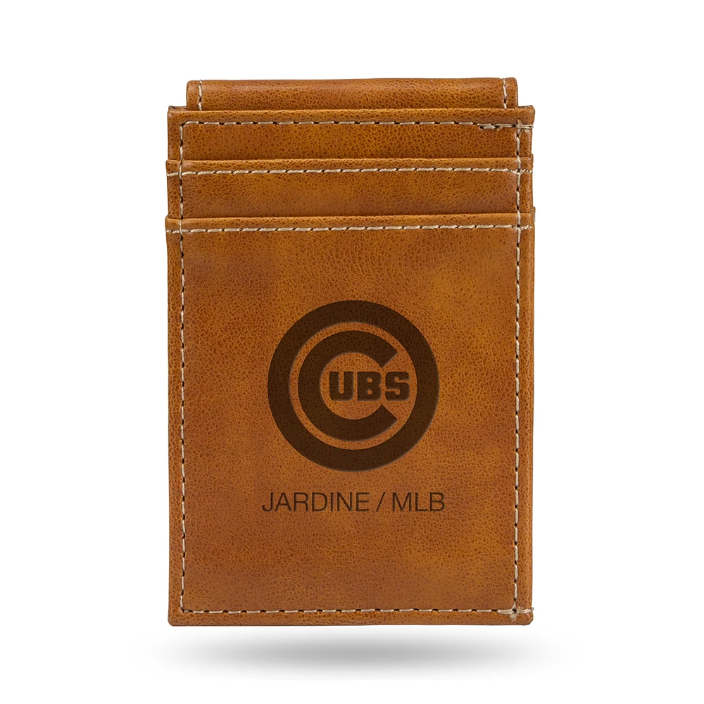 Brown Chicago Cubs Front Pocket Wallet