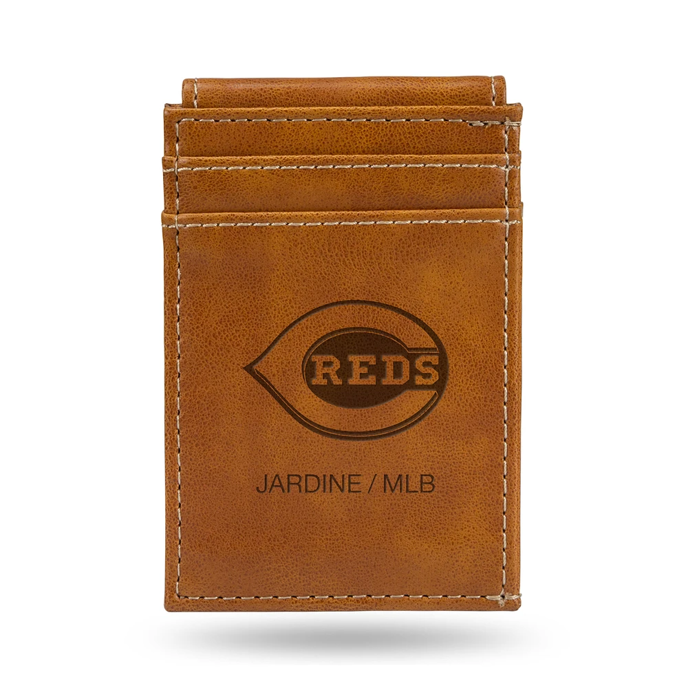 Brown Cincinnati Reds Front Pocket Wallet