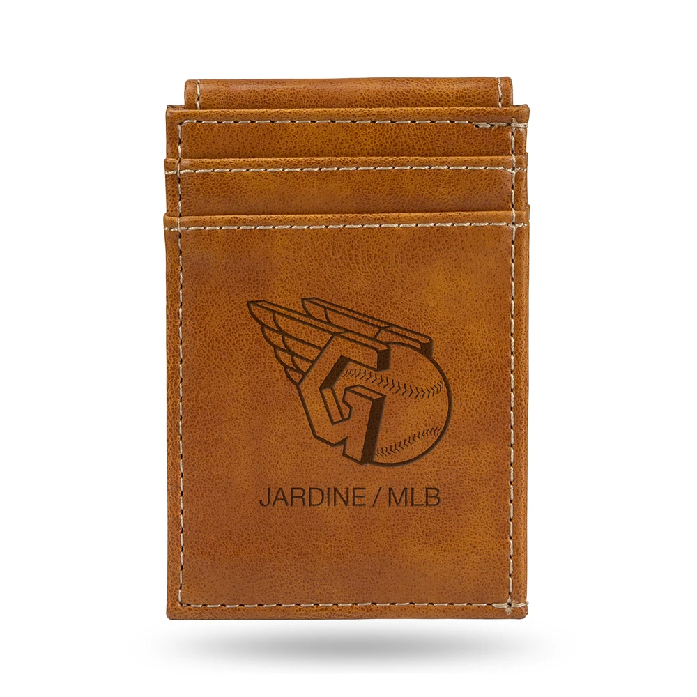 Brown Cleveland Guardians Front Pocket Wallet