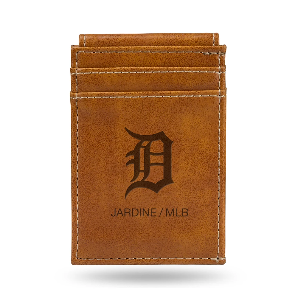 Brown Detroit Tigers Front Pocket Wallet