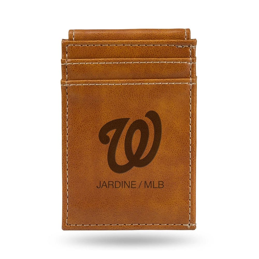 Brown Washington Nationals Front Pocket Wallet