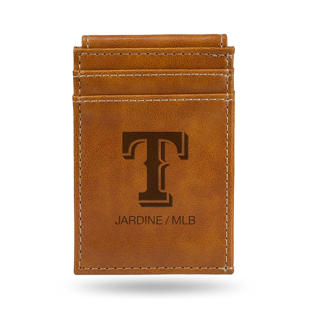 Brown Texas Rangers Front Pocket Wallet