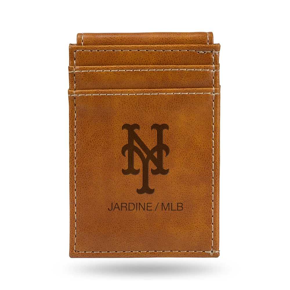 Brown New York Mets Front Pocket Wallet