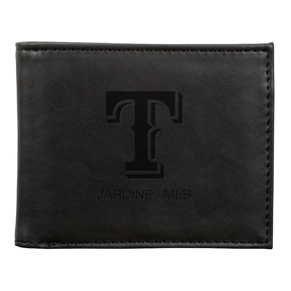 Texas Rangers Laser-Engraved Billfold Wallet