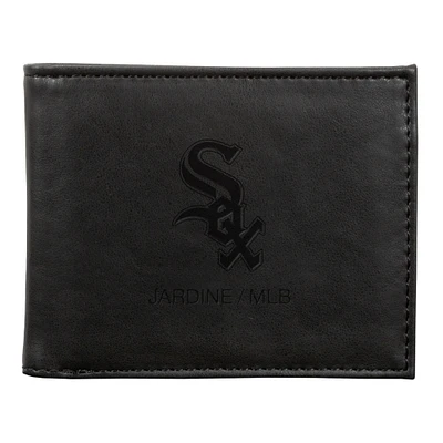Black Chicago White Sox Laser-Engraved Billfold Wallet