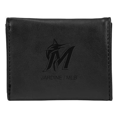 Miami Marlins Laser-Engraved Trifold Wallet