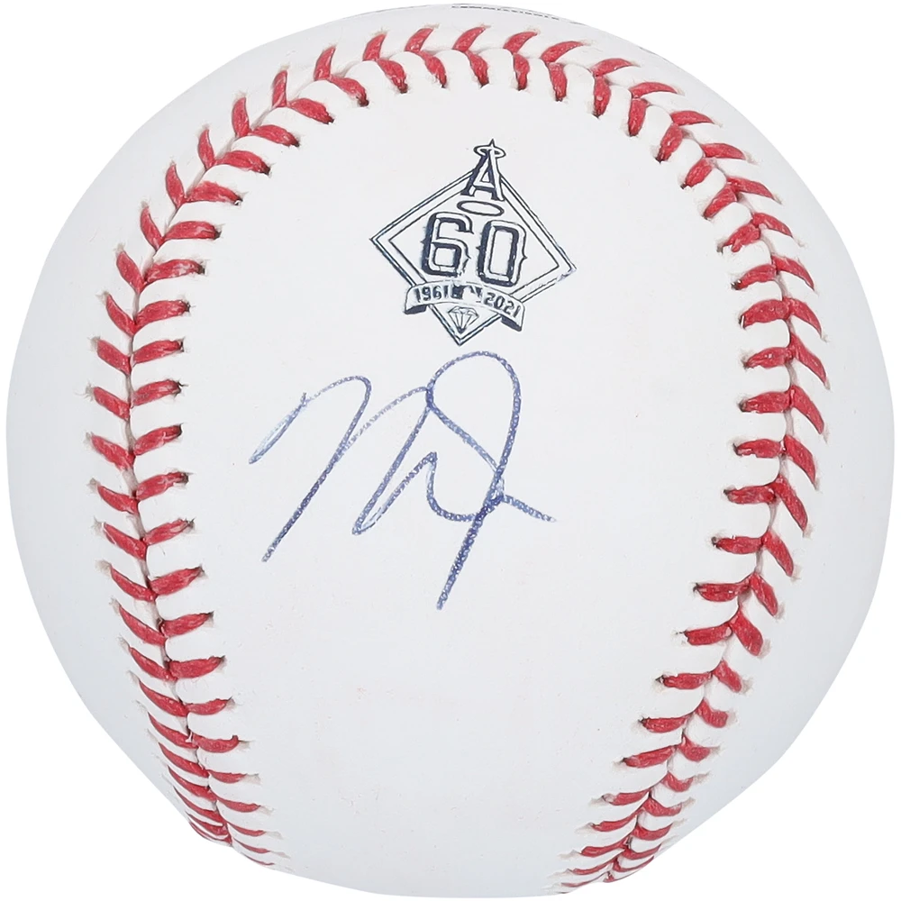 Mike Trout Los Angeles Angels Autographed 60th Anniversary Logo Baseball