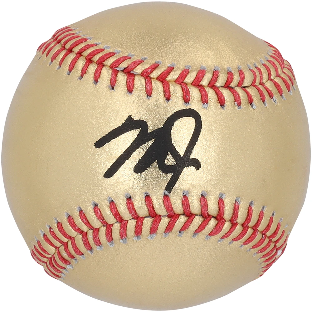Mike Trout Los Angeles Angels Autographed Gold Baseball