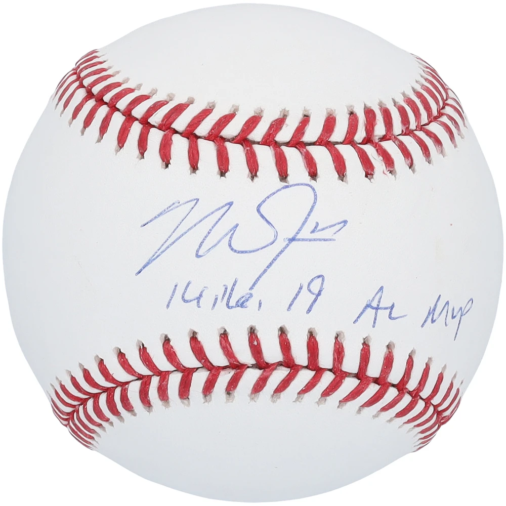 Mike Trout Los Angeles Angels Autographed Baseball with "14,16,19 AL MVP" Inscription
