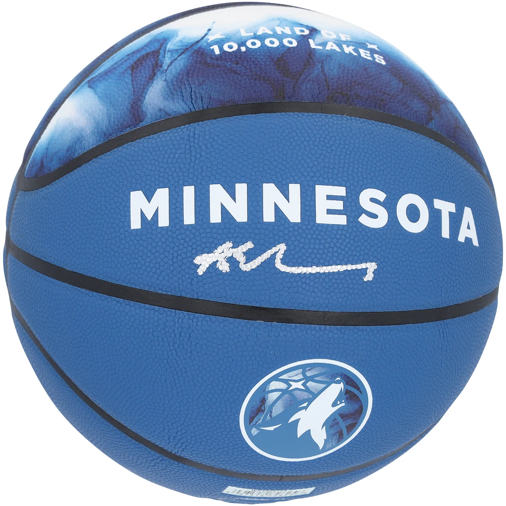 Anthony Edwards Minnesota Timberwolves Autographed Wilson 2023-24 City Collector Basketball