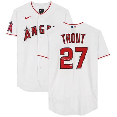 Mike Trout Los Angeles Angels Autographed White Nike Authentic Jersey with Full Name Signature