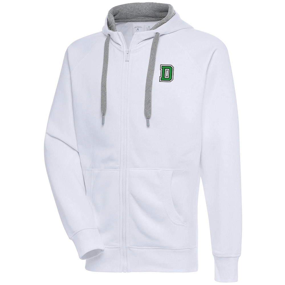 Men's Antigua Dartmouth Big Green Victory Raglan Full-Zip Hoodie