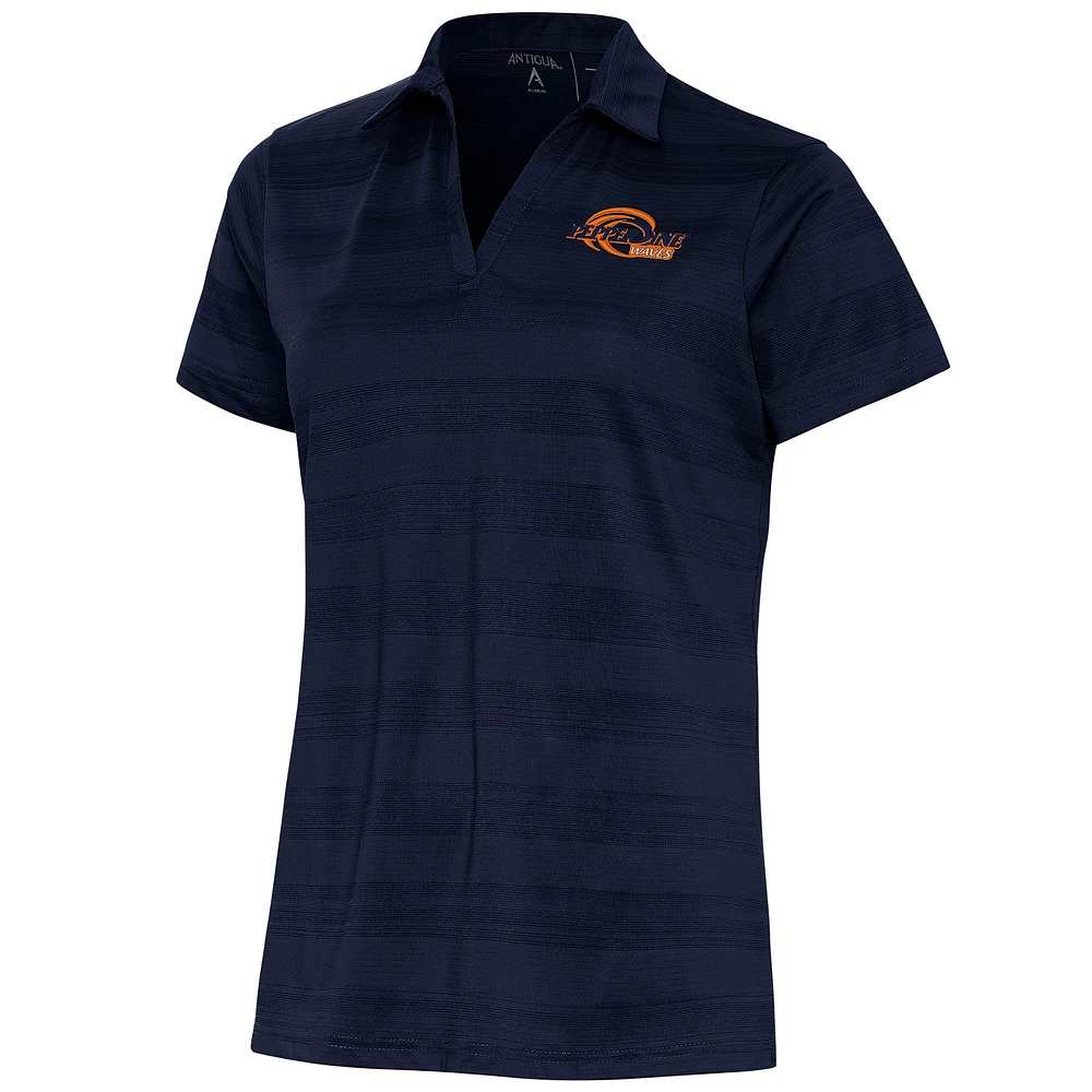 Women's Antigua Navy Pepperdine Waves Compass Polo