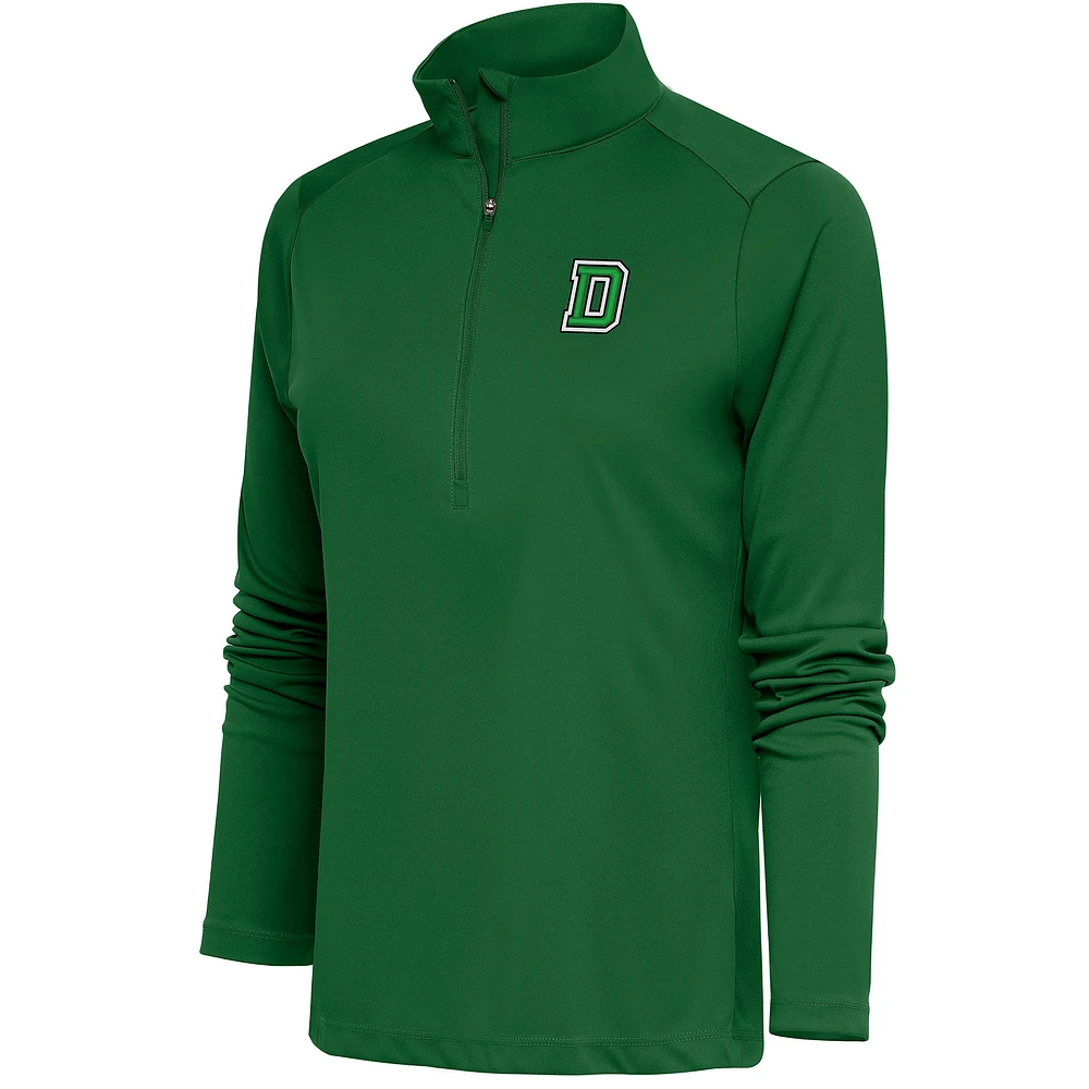 Women's Antigua Hunter Green Dartmouth Big Tribute Half-Zip Pullover Top