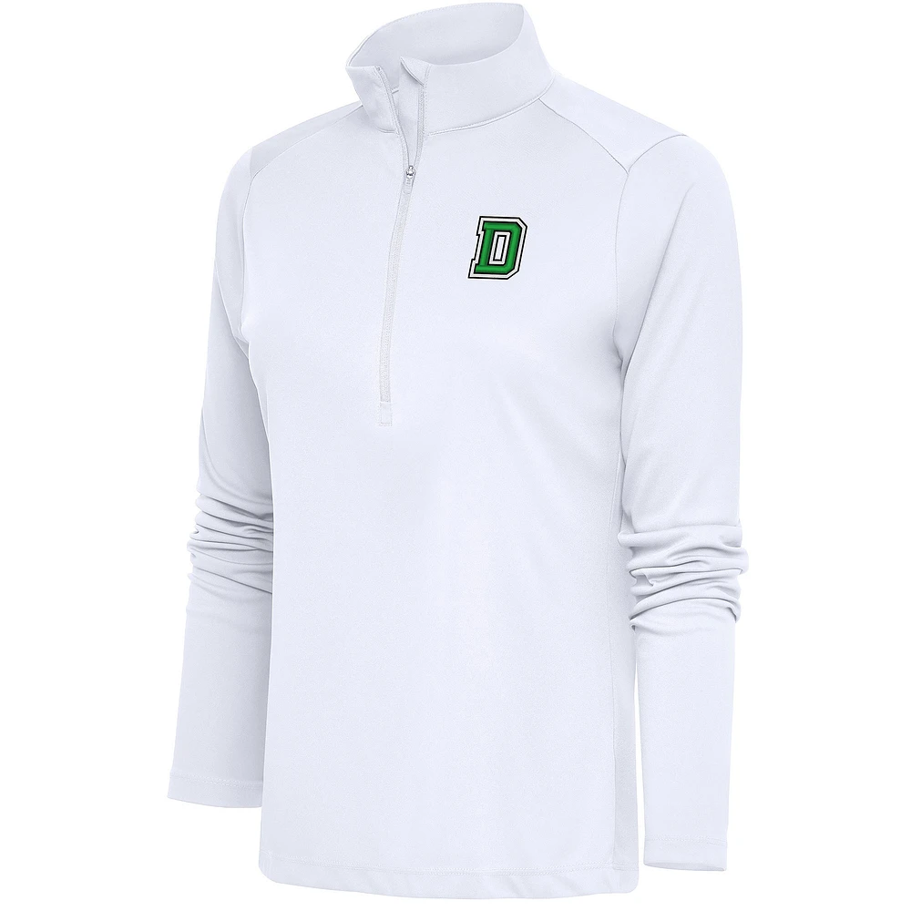Women's Antigua Dartmouth Big Green Tribute Half-Zip Pullover Top