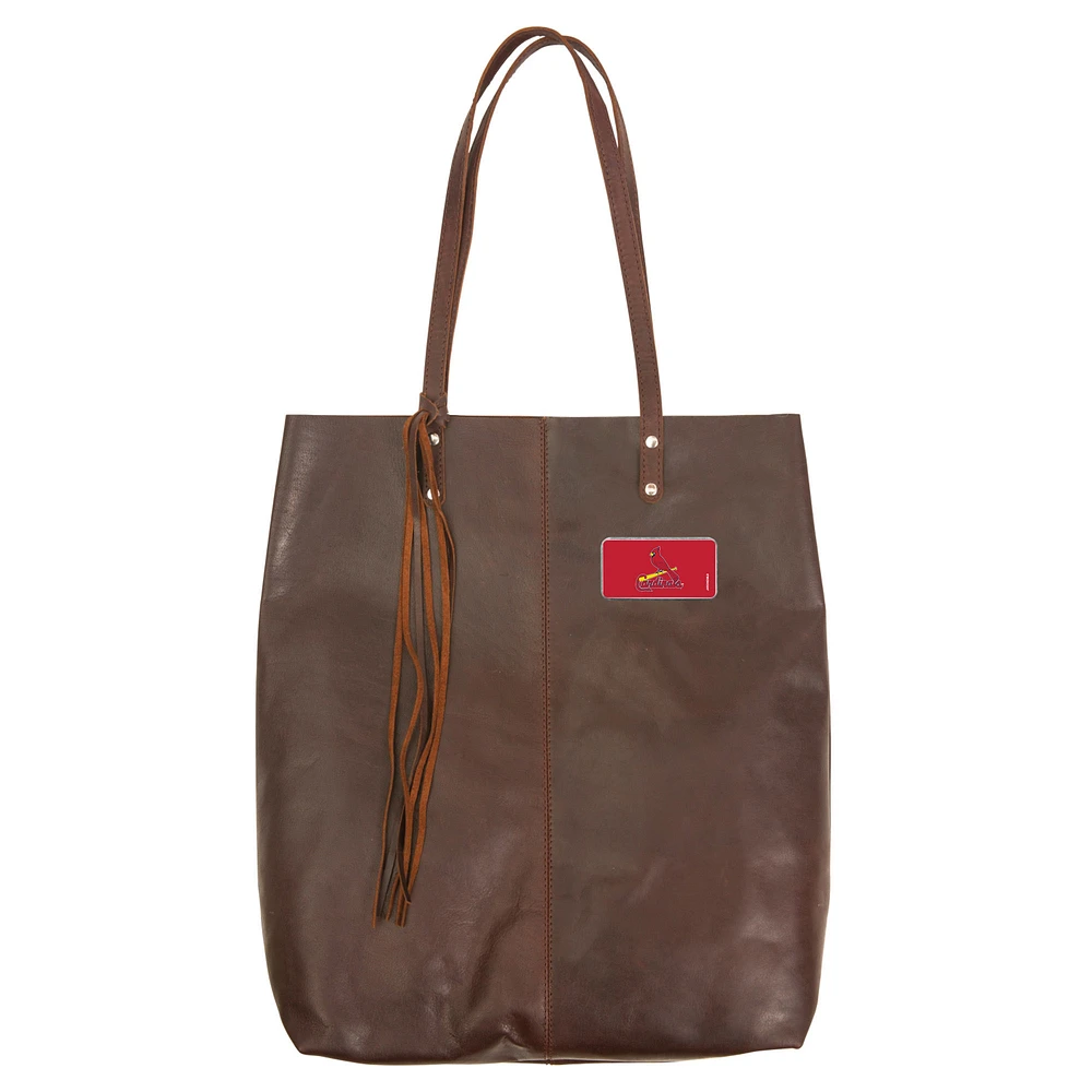 Brown St. Louis Cardinals Color Logo Plate Mee Canyon Tote