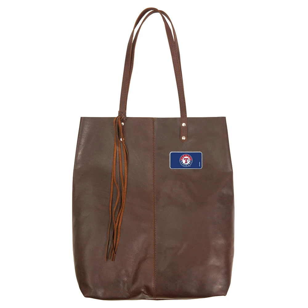 Brown Texas Rangers Color Logo Plate Mee Canyon Tote