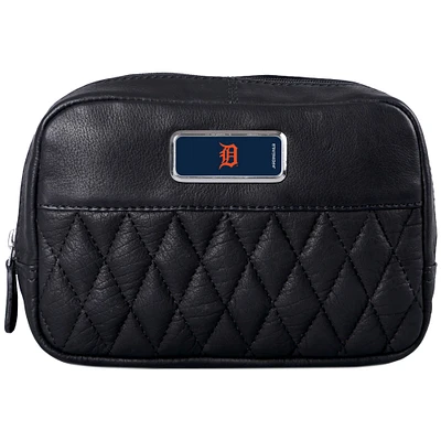 Black Detroit Tigers Color Logo Plate Brea Canyon Zurich Leather Cross Body Bag