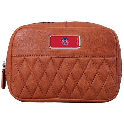 Tan Philadelphia Phillies Color Logo Plate Brea Canyon Zurich Leather Cross Body Bag