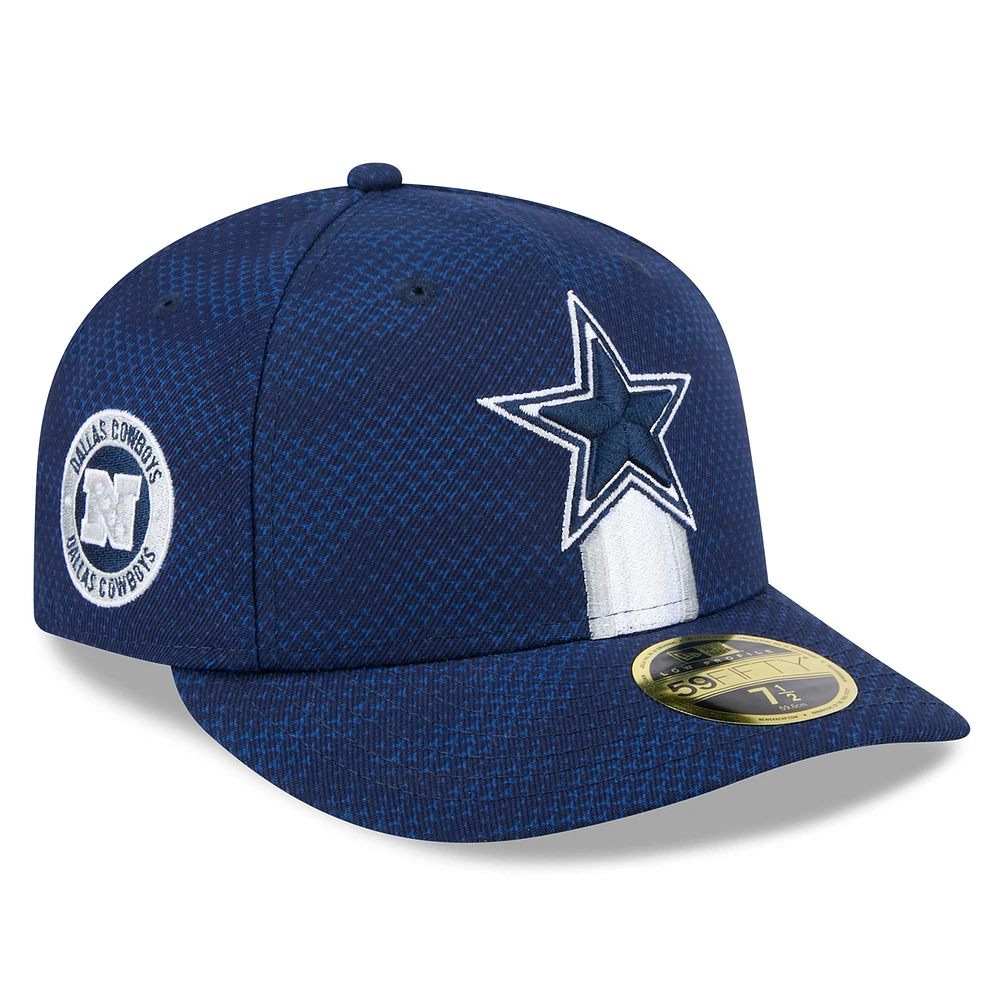 Men's New Era Navy Dallas Cowboys 2024 Sideline Low Profile 59FIFTY Fitted Hat