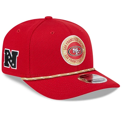 Men's New Era Scarlet San Francisco 49ers 2024 Sideline 9SEVENTY Stretch-Snap Hat