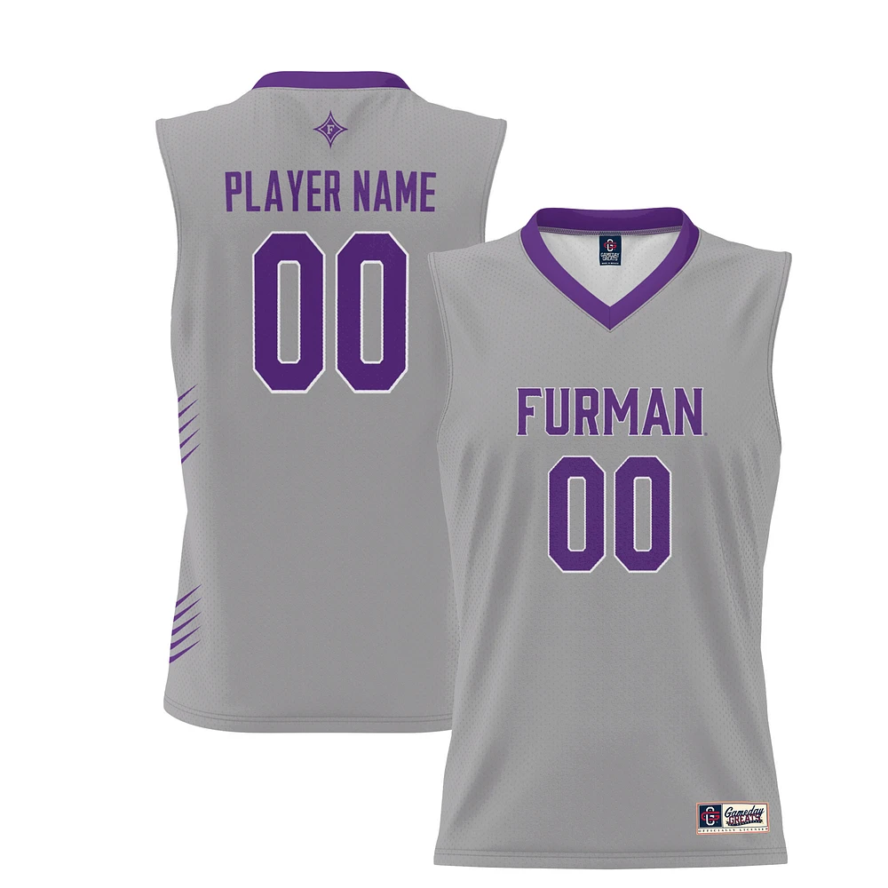 Youth GameDay Greats Gray Furman Paladins NIL Pick-A-Player Lightweight Men's Basketball Jersey
