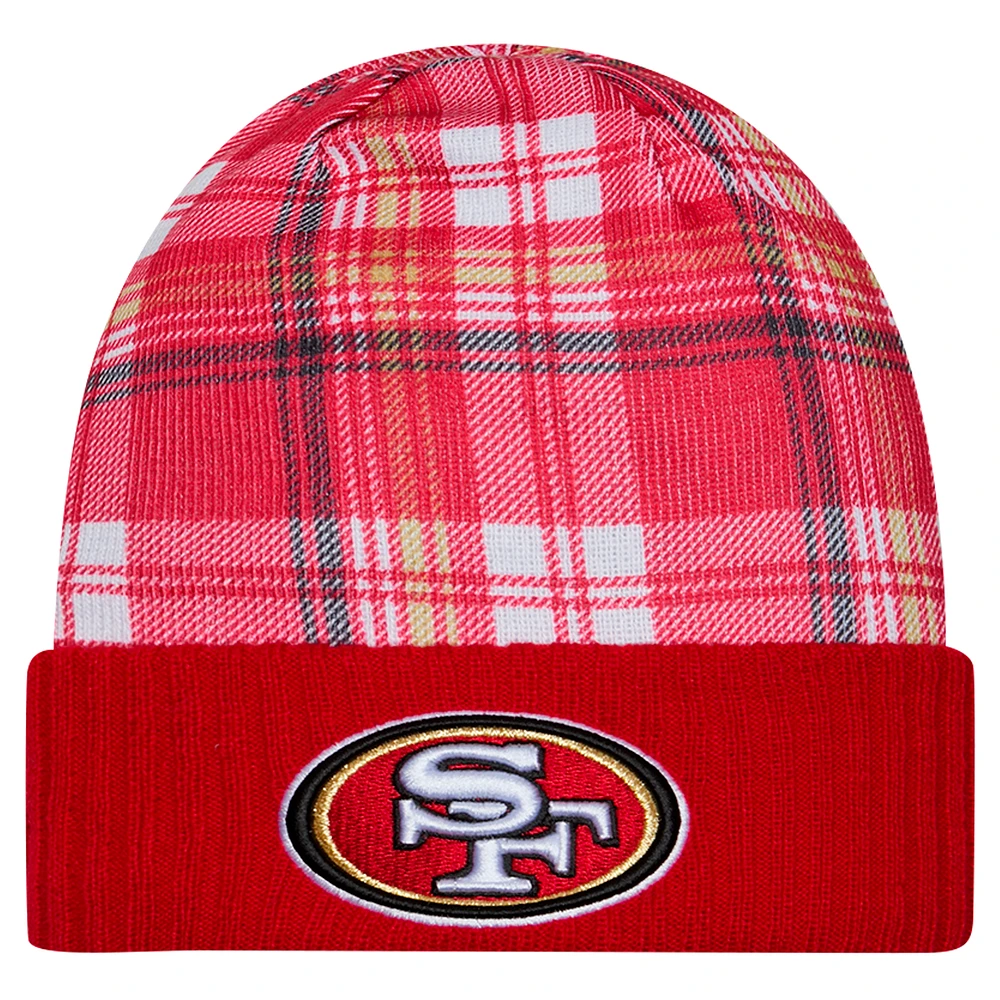 Men's New Era Scarlet San Francisco 49ers Sideline Statement Cuffed Knit Hat
