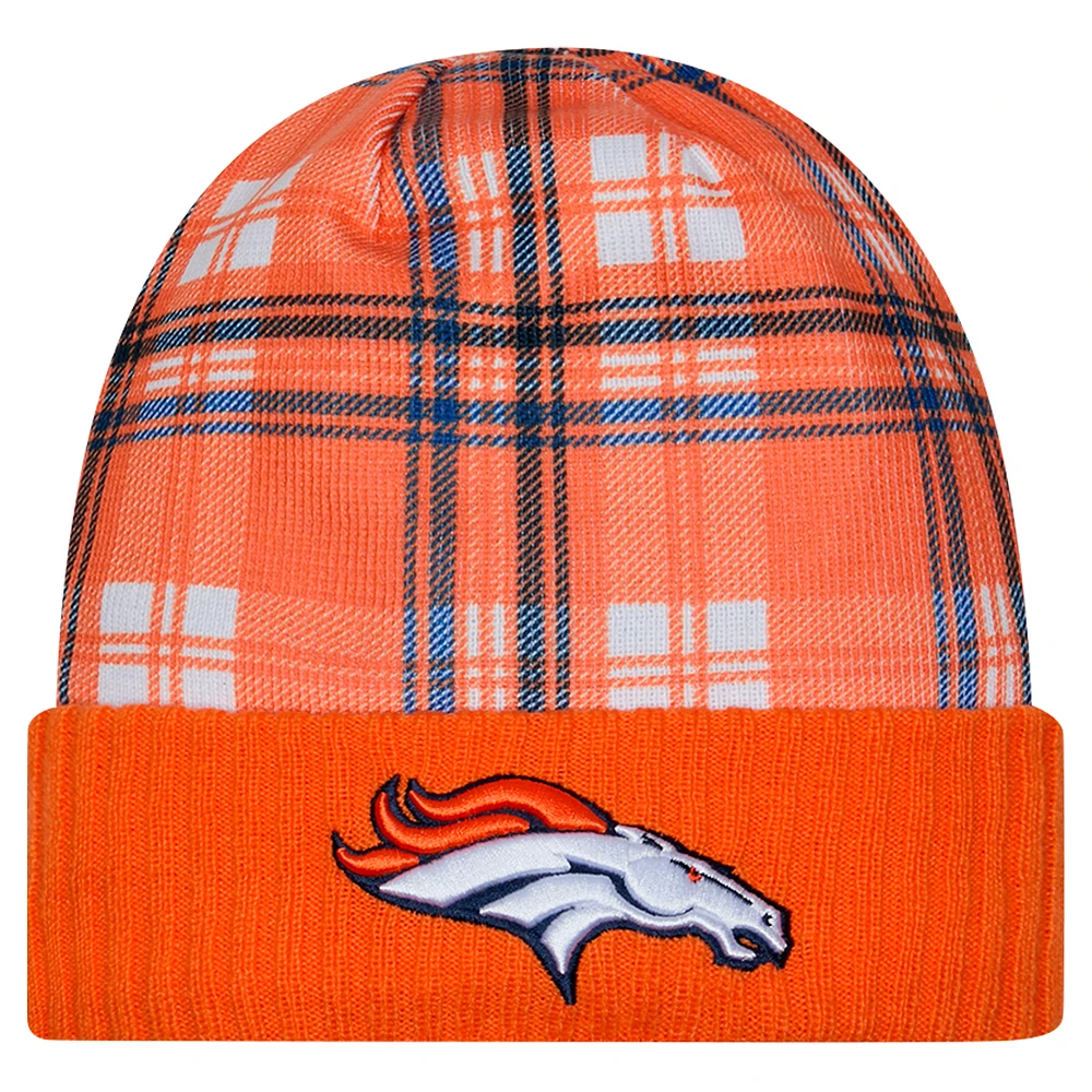 Men's New Era Orange Denver Broncos Sideline Statement Cuffed Knit Hat