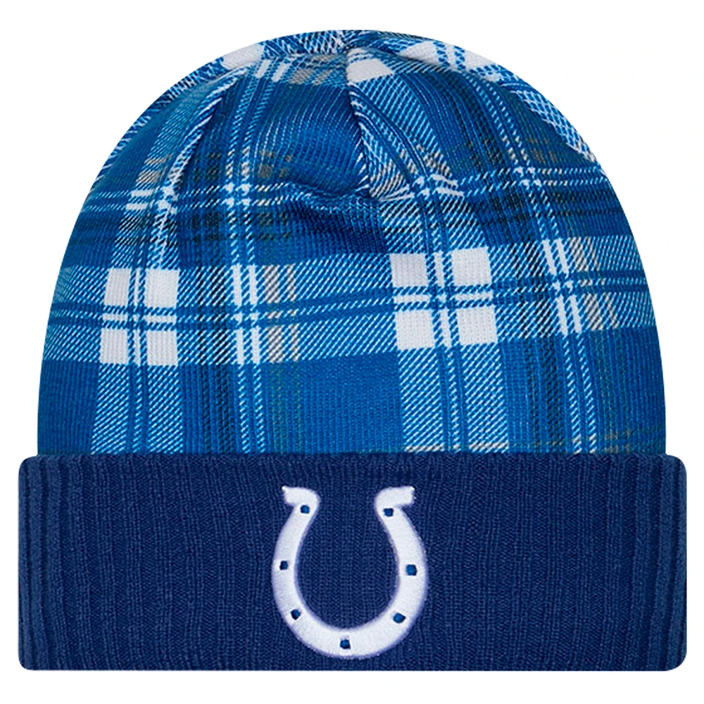Men's New Era Royal Indianapolis Colts Sideline Statement Cuffed Knit Hat