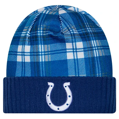 Men's New Era Royal Indianapolis Colts Sideline Statement Cuffed Knit Hat