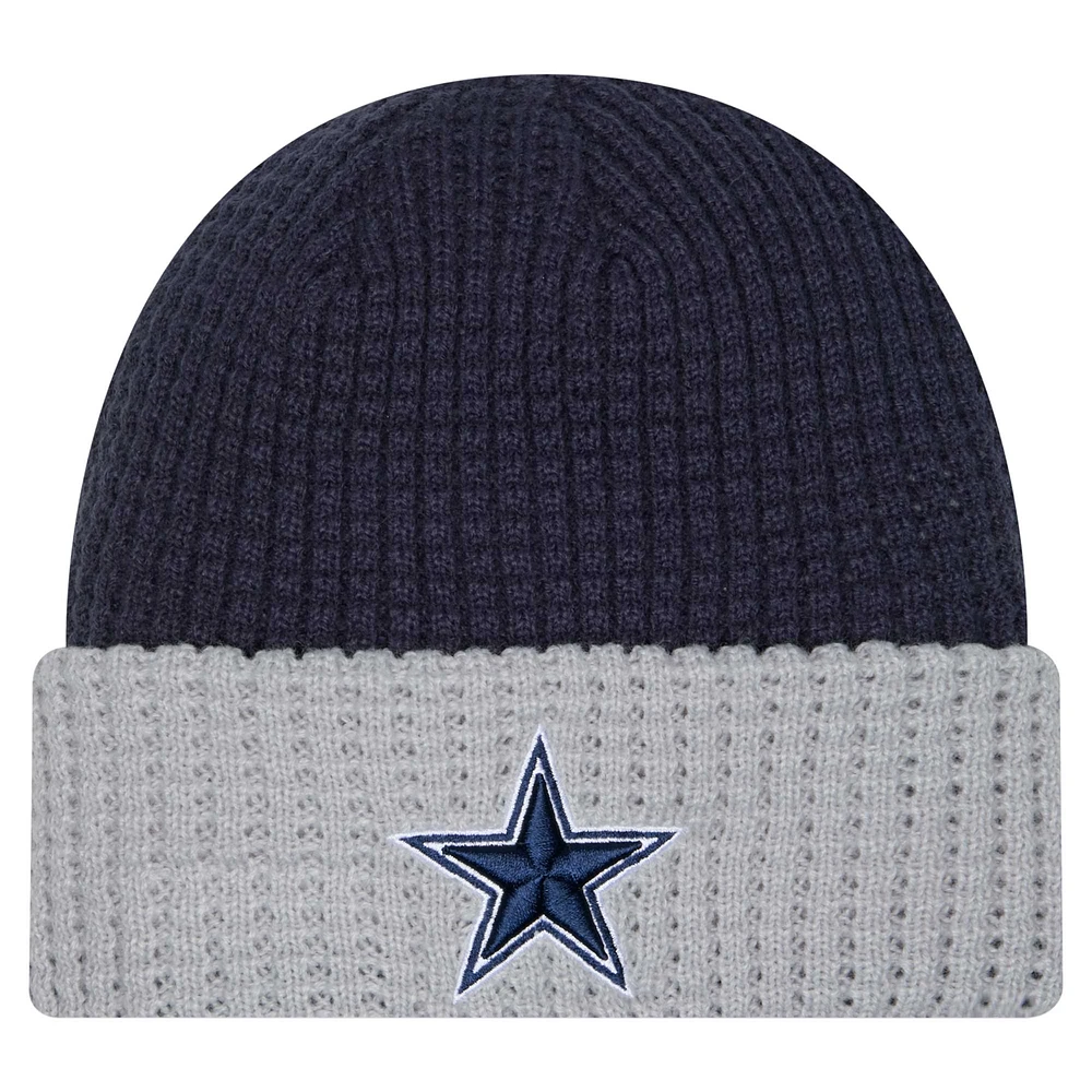Men's New Era Navy Dallas Cowboys Waffled Cuffed Knit Hat