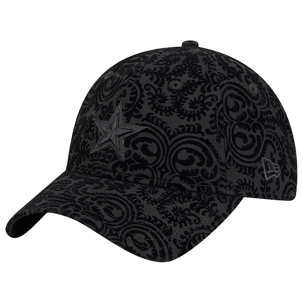 Women's New Era Black Dallas Cowboys Sport Night Flair 9TWENTY Adjustable Hat